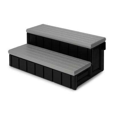 Confer Plastics Leisure Accents Deluxe Spa Steps, 36" Hot Tub Stairs, Gray(Used) - VMInnovations