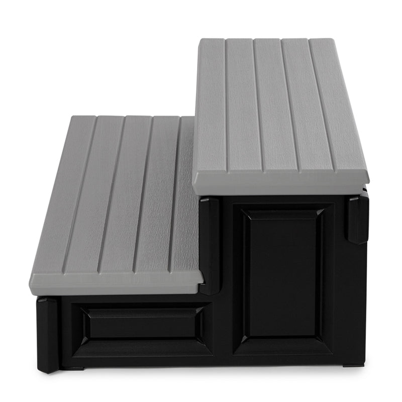 Confer Plastics Leisure Accents Deluxe 36" Hot Tub Spa Steps, Gray (Open Box)