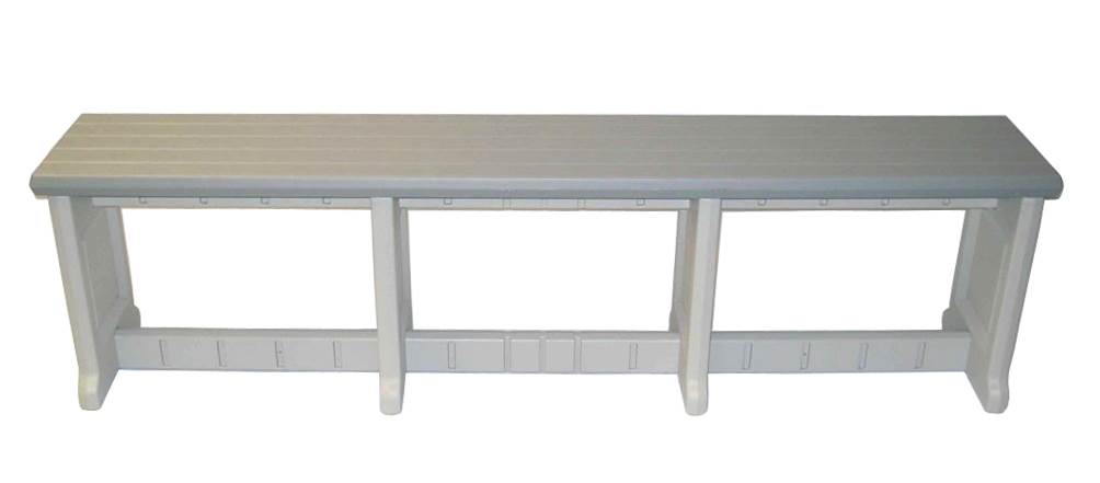 Leisure Accents 74" Long Outdoor Indoor Deck Patio Bench Gray/Beige (Open Box)