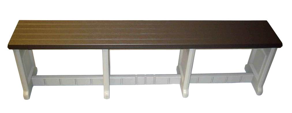 Leisure Accents 74" Long Outdoor Deck Patio Bench Portobello/Beige (Open Box)