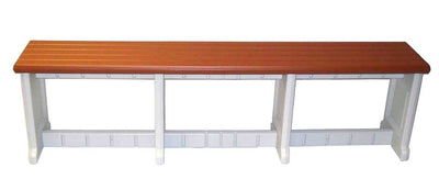 NEW Leisure Accents 74" Long Outdoor Indoor Deck Patio Resin Bench Redwood/Beige