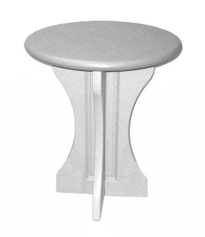 Leisure Accents Weather Proof Resin Deck Patio Table 30" Round x 36" Tall - Gray