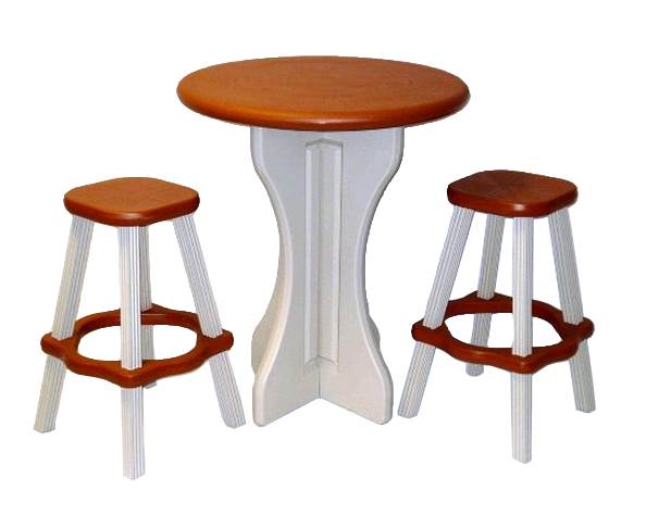 Leisure Accents Weather Proof Resin Deck Patio Table 30" Round 36" Redwood/Gray