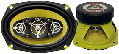 2) Pyle PLG6.3 6.5" 280W 3-Way + 2) PLG69.8 6x9" 500W 8-Way Car Audio Speakers