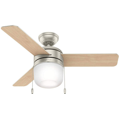Hunter 59411 Acumen 42 Inch Indoor Ceiling Fan with LED Light Kit, Matte Nickel