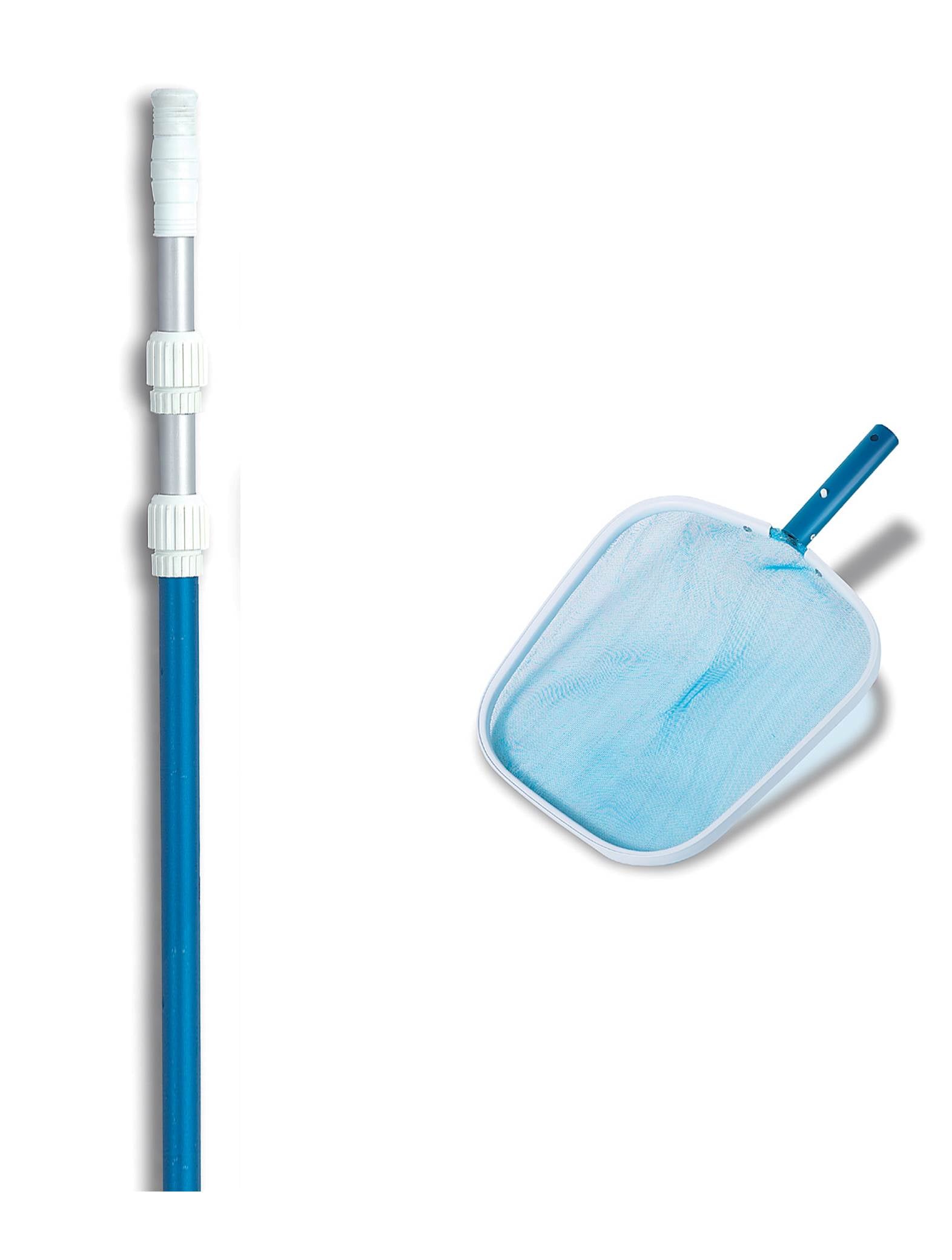 Hydrotools 8028 Premium Swimming Pool Leaf Skimmer w/ 5'-15' Telescopic Pole - VMInnovations
