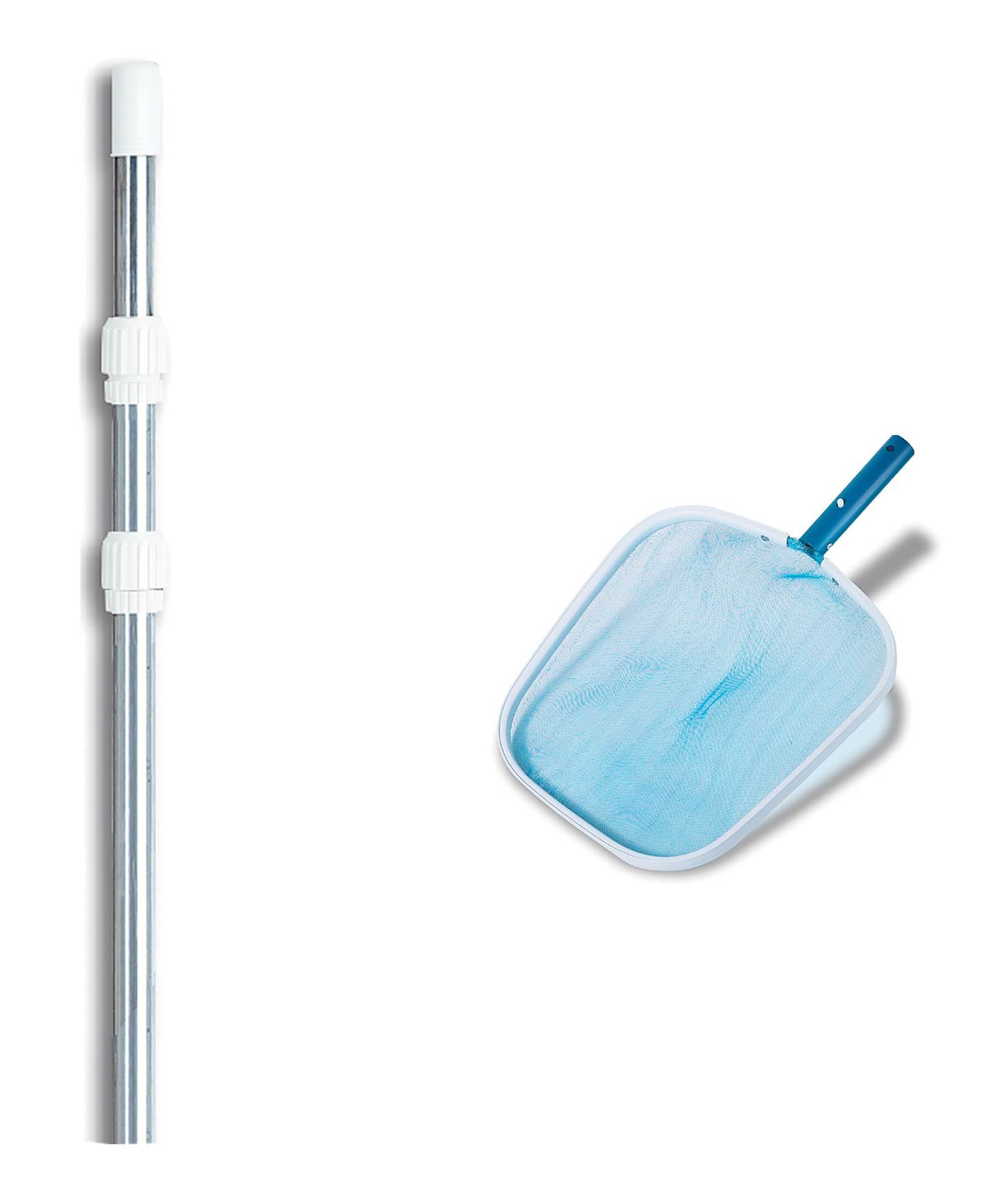 Hydrotools 8028 Swimming Pool Leaf Skimmer Mesh Net w/ 4'-12' Telescopic Pole - VMInnovations
