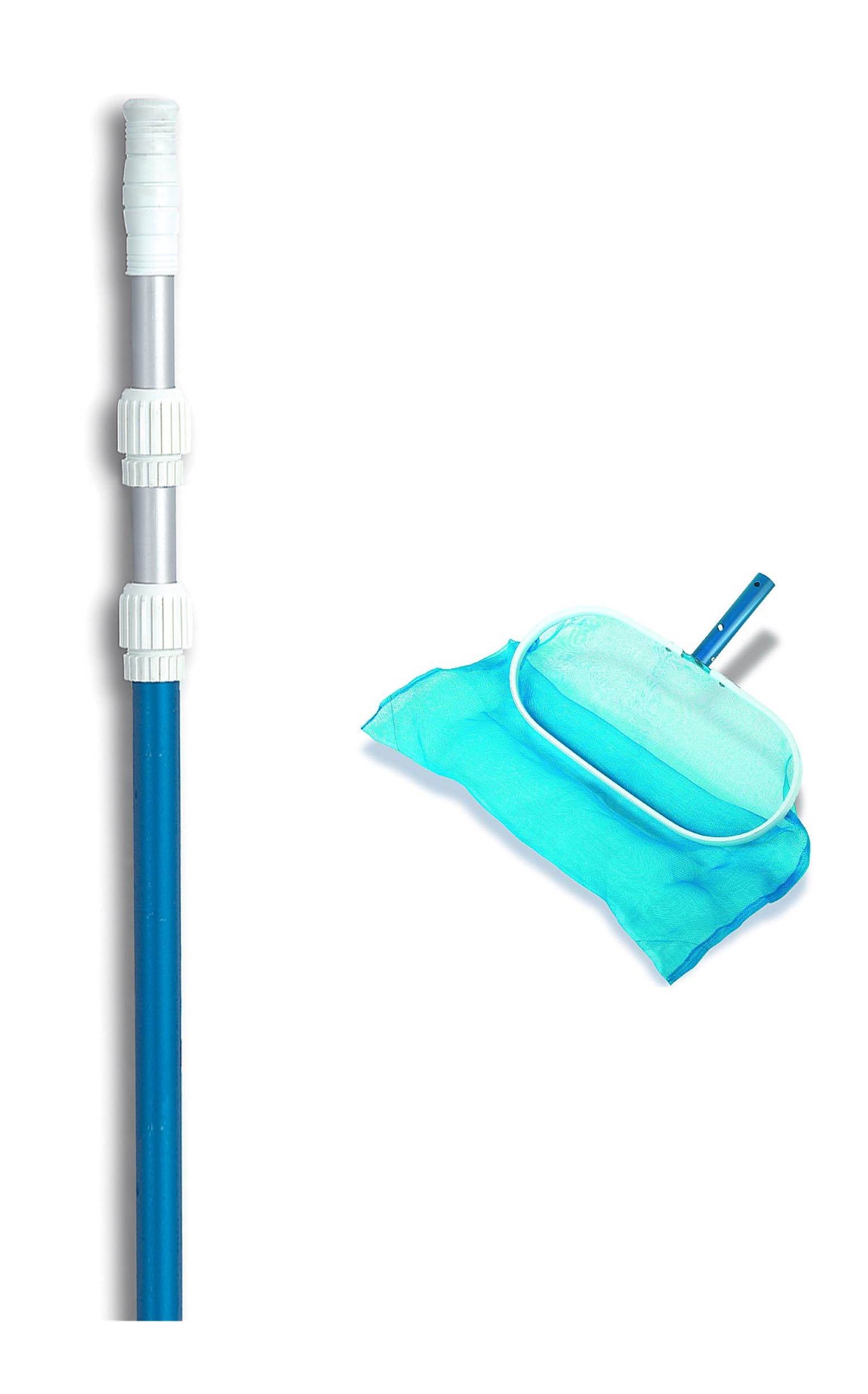 Hydrotools 8033 Swimming Pool Deep Rake Leaf Debris Bag w/ 7-21' Telescopic Pole