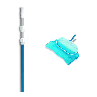 Hydrotools 8033 Swimming Pool Deep Rake Leaf Debris Bag w/ 5-15' Telescopic Pole