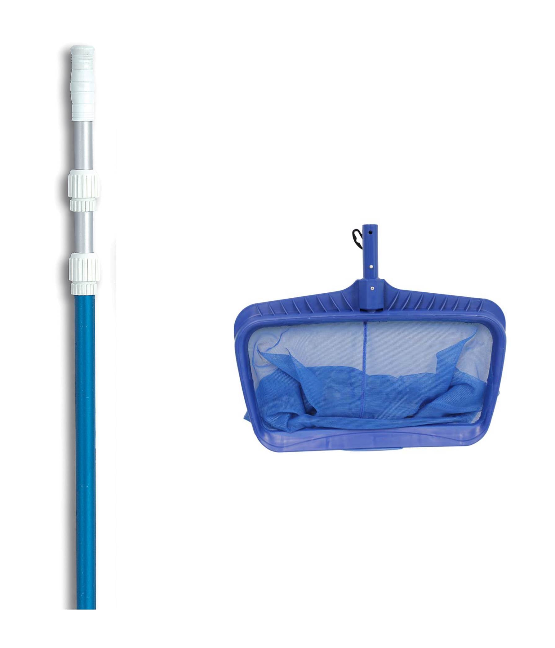 HydroTools 8040 Swimming Pool Deep Bag Leaf Rake Net w/ 5-15' Telescopic Pole