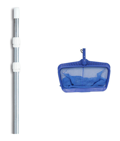 HydroTools 8040 Swimming Pool Deep Bag Leaf Rake Net w/ 4-12' Telescopic Pole