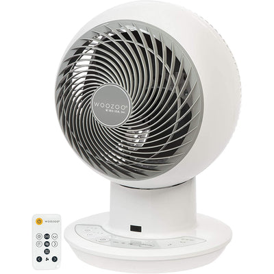 Woozoo Oscillating Programmable Start & Stop Desk Fan w/ Remote (Open Box)