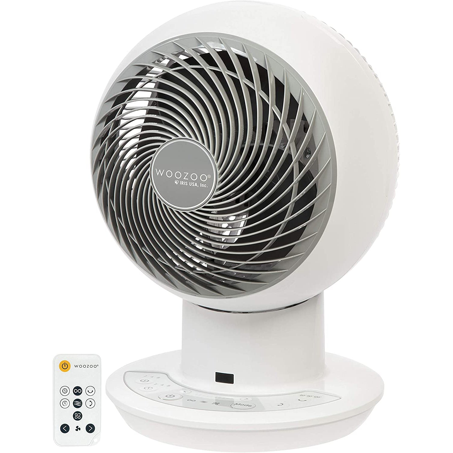 Woozoo 594317 Personal Oscillating Programmable Start & Stop Desk Fan w/ Remote
