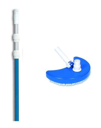 Hydrotools 8110 Weighted Swimming Pool Spa Vaccum Head w/ 5-15' Telescopic Pole - VMInnovations