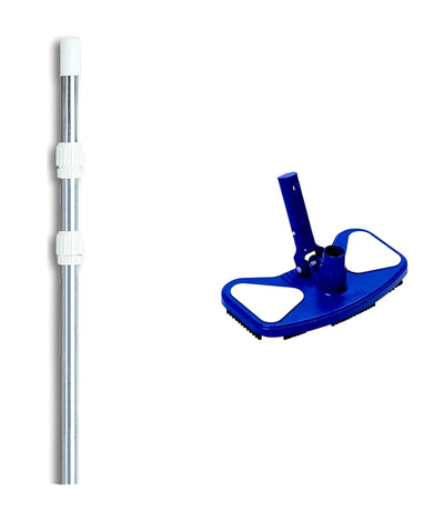NEW Hydrotools 8130 Swimming Pool Weighted Vacuum Head w/ 4-12' Telescopic Pole