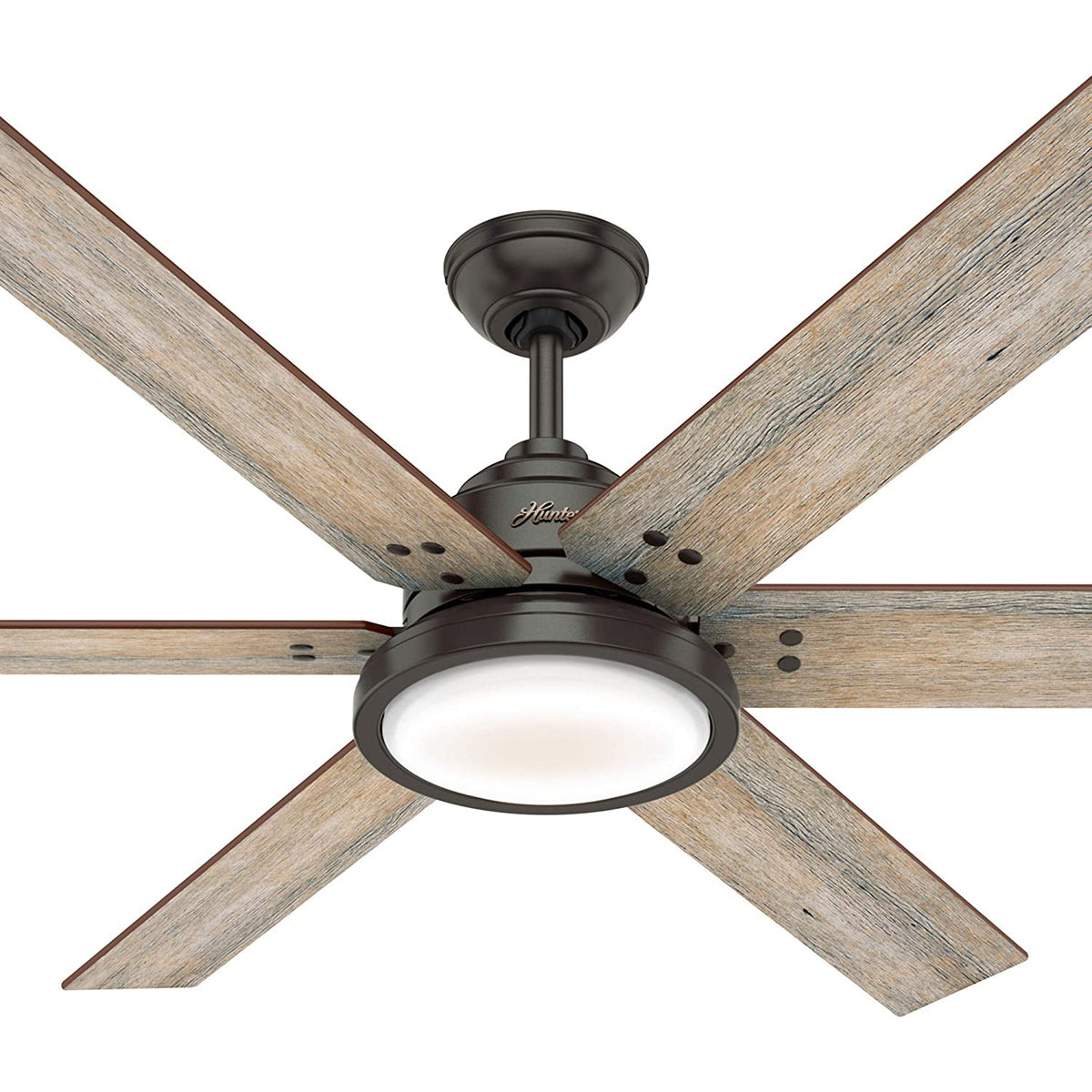 Hunter Fan Company Warrant 60 In Ceiling Fan w/ LED Light, Noble Bronze (2 Pack)
