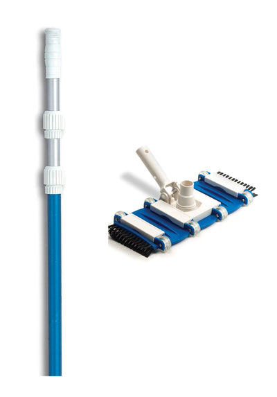 Hydrotools 8165 Pool Flexible Weighted Vacuum Head w/ 7-21' Telescopic Pole