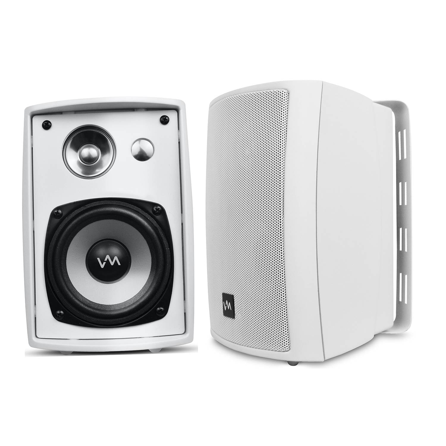 Pyle Pro 200 Watt Home Amp + 4 VM Audio Outdoor Speakers | PT260A + 2 x SR-WOD4