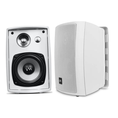 Pyle Pro 200 Watt Home Amp + 4 VM Audio Outdoor Speakers | PT260A + 2 x SR-WOD4