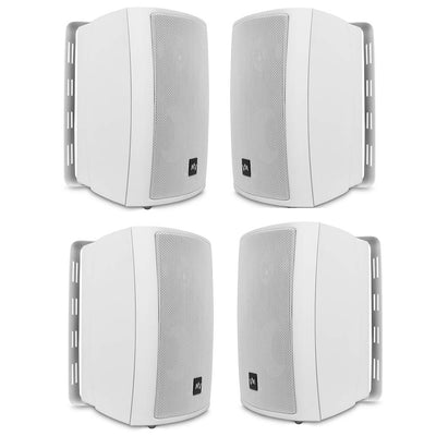 Pyle Pro 200 Watt Home Amp + 4 VM Audio Outdoor Speakers | PT260A + 2 x SR-WOD4