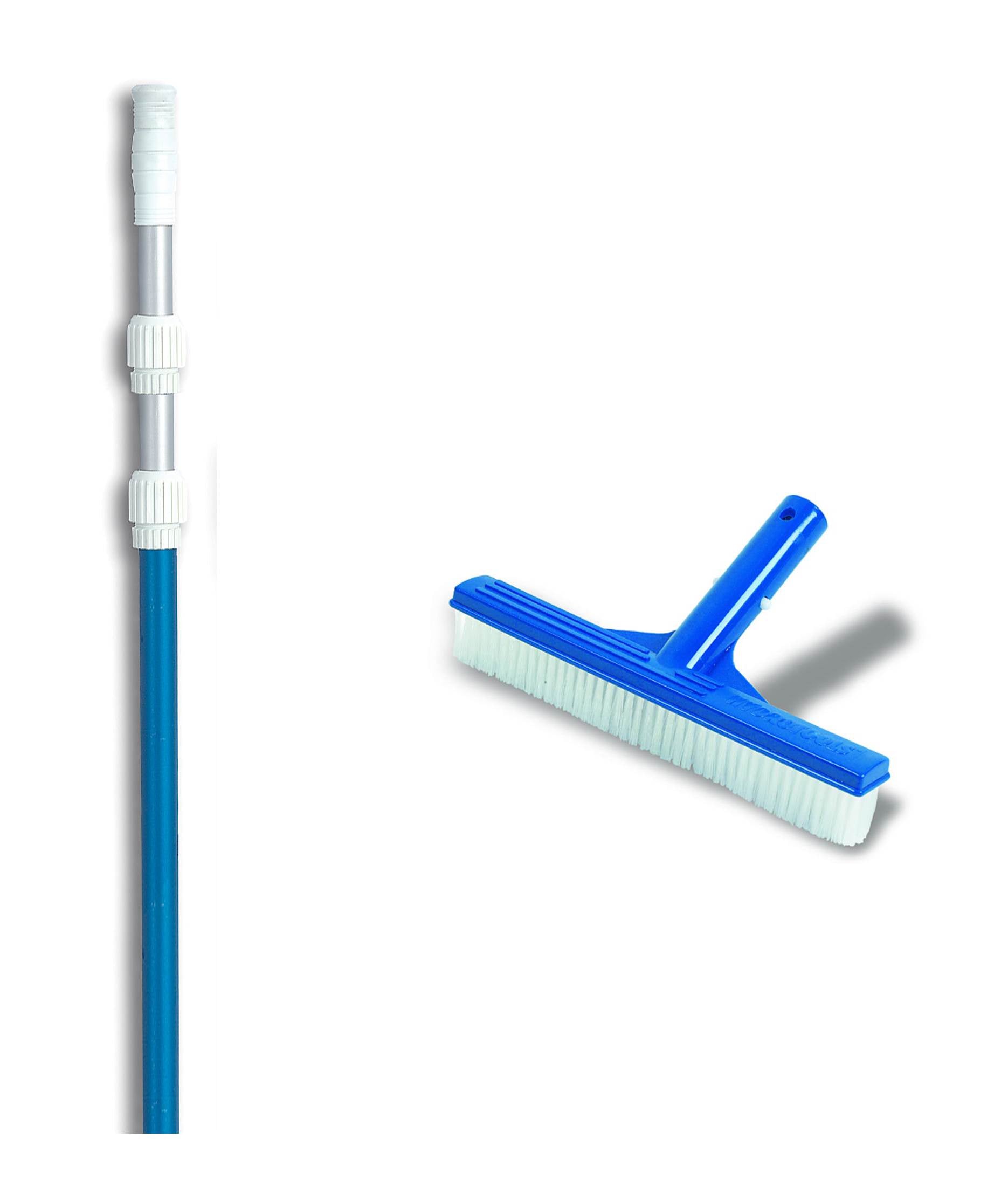 HydroTools 8230 Swimming Pool Spa Hot Tub 10" Brush w/ 5-15' Telescopic Pole - VMInnovations