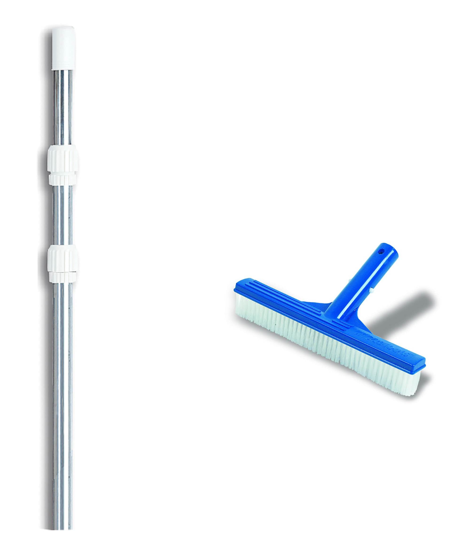 HydroTools 8230 Swimming Pool Spa Hot Tub 10" Brush w/ 4-12' Telescopic Pole - VMInnovations