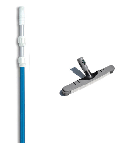Hydrotools 82600 H20 PRO 18" Pool Spa Rotating Brush w/ 5-15' Telescopic Pole - VMInnovations
