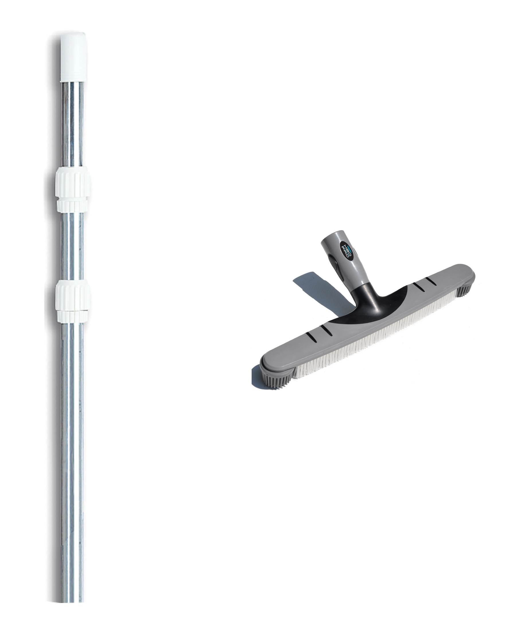 Hydrotools 82600 H20 PRO 18" Pool Spa Rotating Brush w/ 4-12' Telescopic Pole