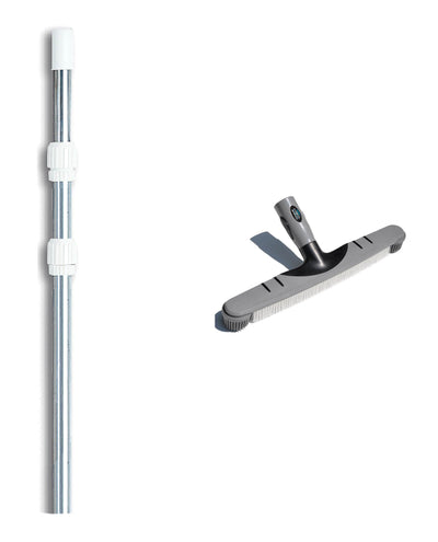 Hydrotools 82600 H20 PRO 18" Pool Spa Rotating Brush w/ 4-12' Telescopic Pole