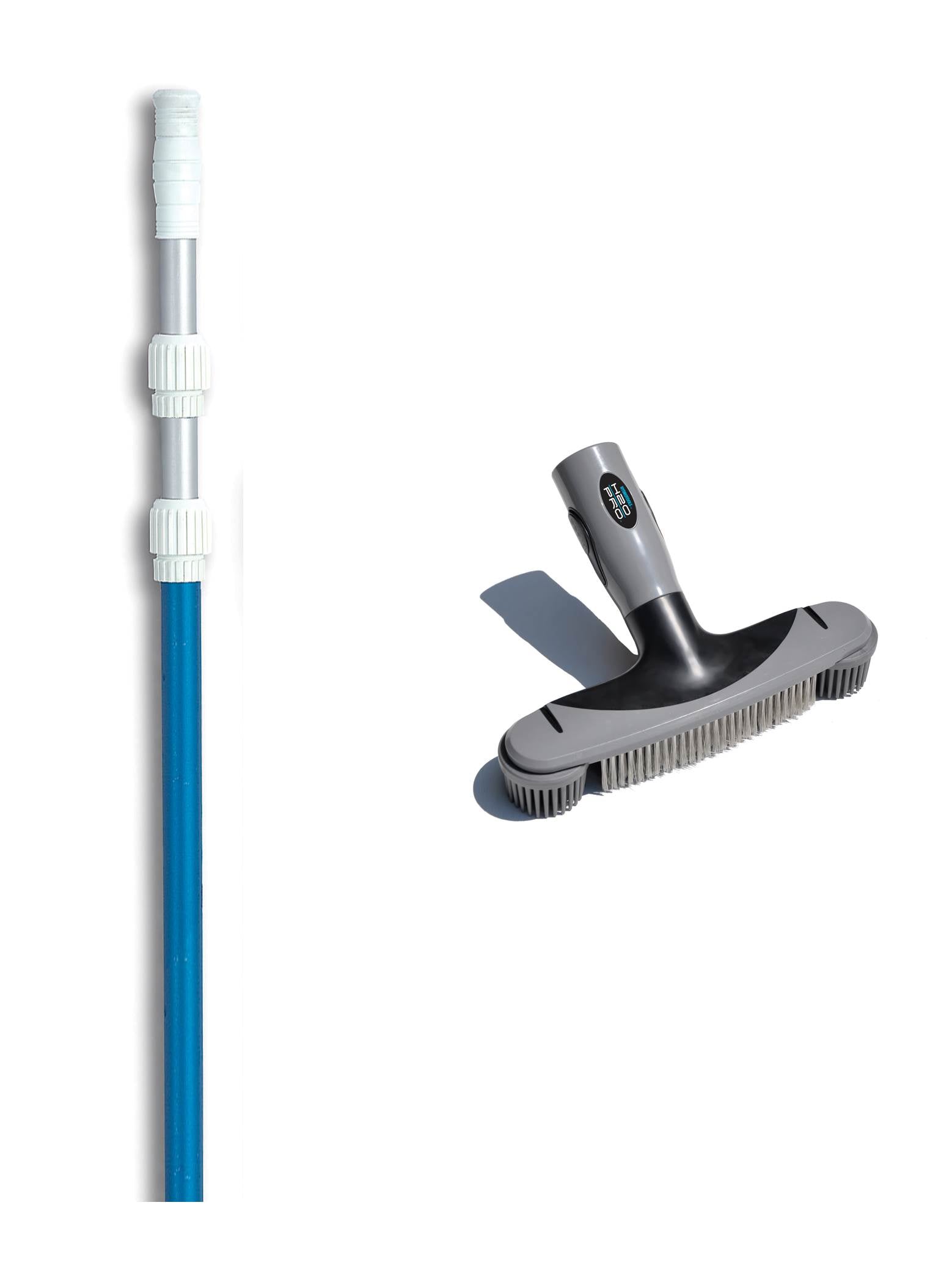 Hydrotools 82605 H20 PRO 10" Steel Bristle Hybrid Brush w/ 5-15' Telescopic Pole