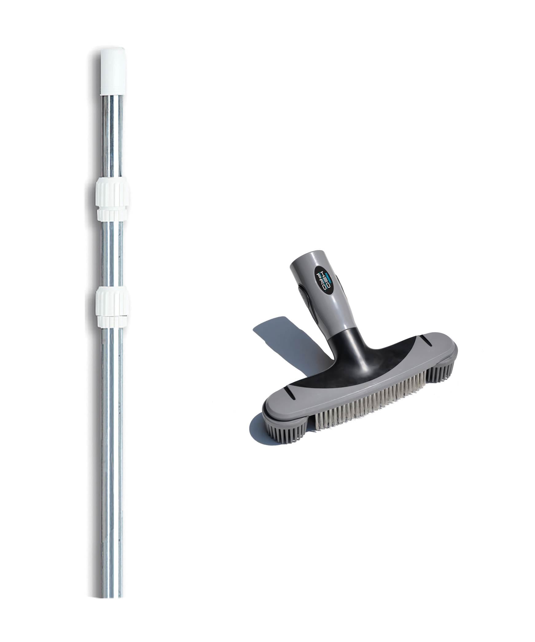 Hydrotools 82605 H20 PRO 10" Steel Bristle Hybrid Brush w/ 4-12' Telescopic Pole