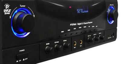 VM Audio Shaker 8" 5.1 In Wall Surround Sound Theater System + Pyle PT570AU Amp
