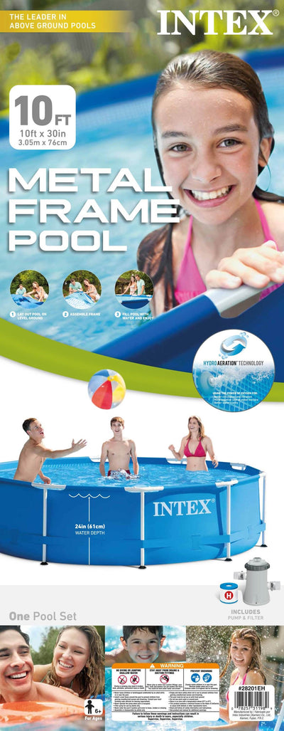 BULK Intex 10'x30" Metal Frame Pool w/ Filter Pump (1 Pallet of 32) (Open Box) - VMInnovations