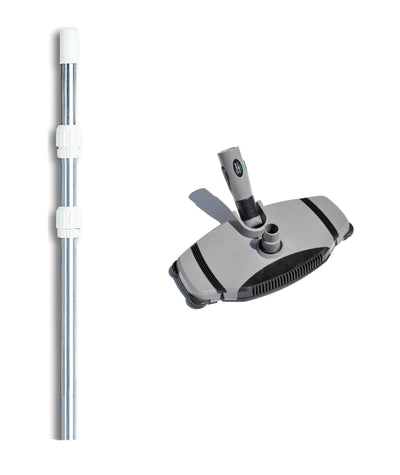 NEW Hydrotools 81600 H2O PRO 15" Pool Flex Vacuum Head w/ 4-12' Telescopic Pole - VMInnovations