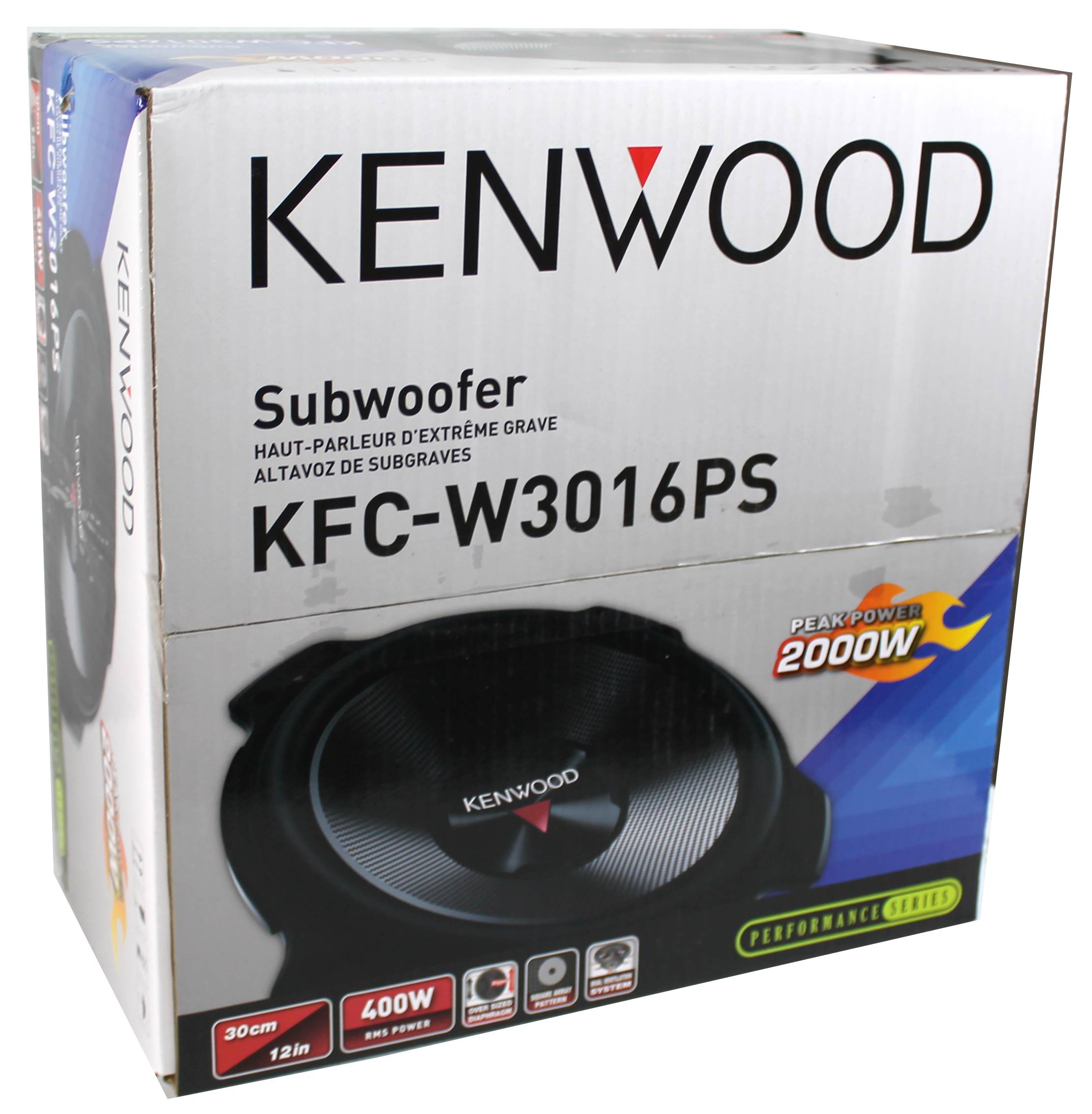 Kenwood KFC-W3016PS 12" 1600W RMS Car Audio Subwoofers Subs Woofers 4 Ohm