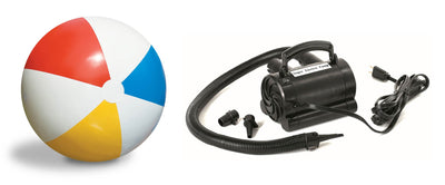 Swimline 36" Rainbow Inflatable Pool Lake Beach Ball Toy 110V Electric Air Pump - VMInnovations