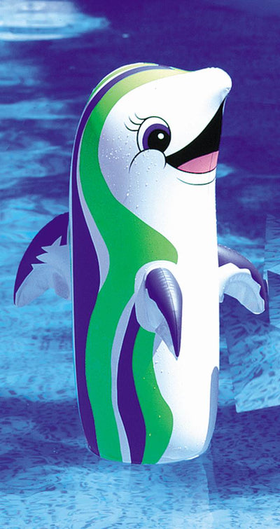 Swimline 9023 36" Dancing Dolphin Swimming Pool Inflatable Toy w/ Electric Pump - VMInnovations