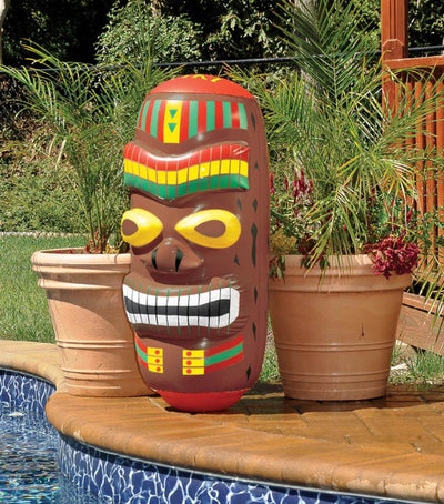 Swimline 90240 Swimming Pool Inflatable Tiki Totem Pole with Electric Air Pump - VMInnovations