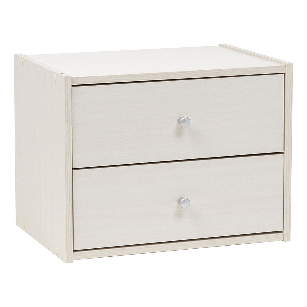 IRIS Tachi Series Wood Stacking Storage Drawer Box Cabinet Cube White (Open Box)