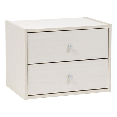 IRIS Tachi Series Wood Stacking Storage Drawer Box Cabinet Cube, White (Used)