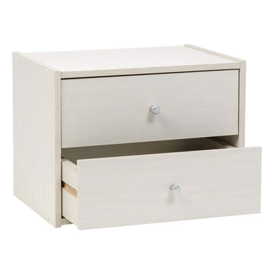 IRIS Tachi Series Wood Stacking Storage Drawer Box Cabinet Cube, White (Used)