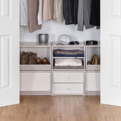 IRIS Tachi Series Wood Stacking Storage Drawer Box Cabinet Cube, White (Used)