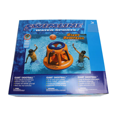 Swimline 36in Basketball Hoop Shootball Inflatable Pool Toy w/ Electric Air Pump - VMInnovations