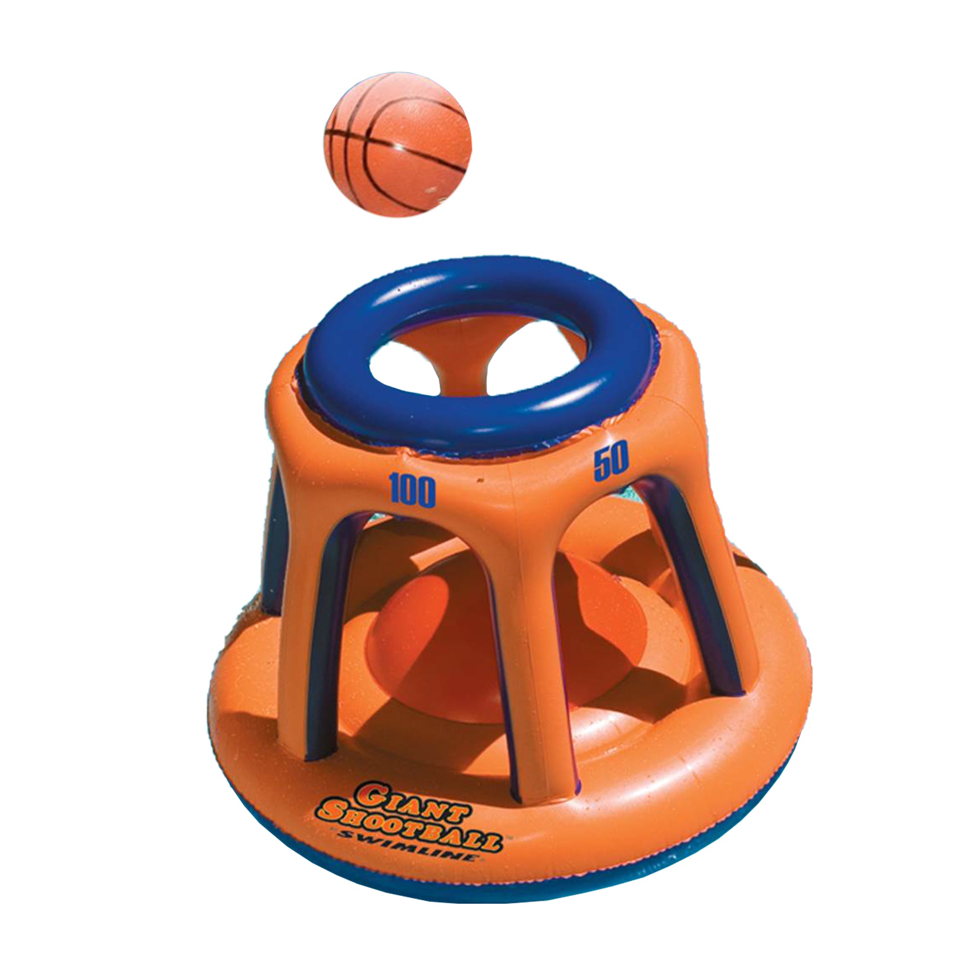 Swimline 36in Basketball Hoop Shootball Inflatable Pool Toy w/ Electric Air Pump - VMInnovations