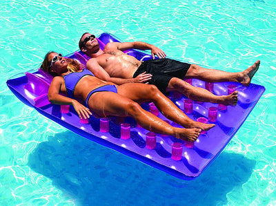 Swimline 2-Person Inflatable Swimming Pool Float w/ 110 Volt Electric Pump