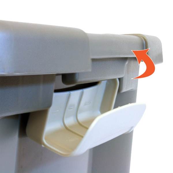 Sterilite 19378606 50 Quart Clear Base Latching Shelf Storage Tote Box, 6 Pack