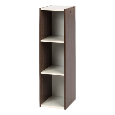 IRIS USA 596307 Space Saving Adjustable Stackable Shelf Organizer, Walnut Brown