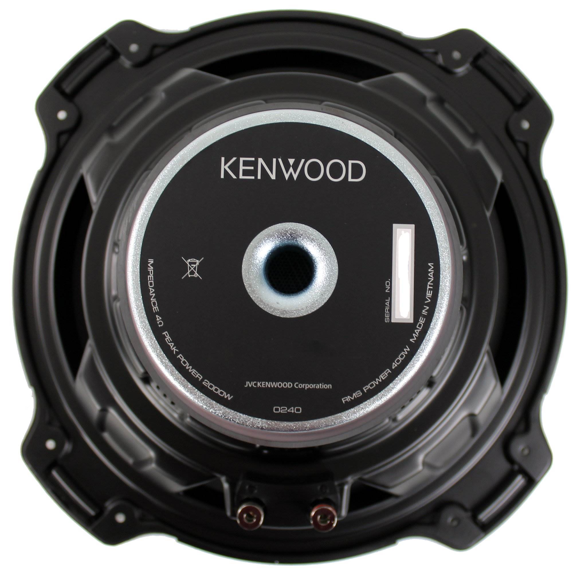 Kenwood KFC-W2516PS 10" 1300 WATT 4 Ohm Car Audio Stereo Subwoofer (Open Box)