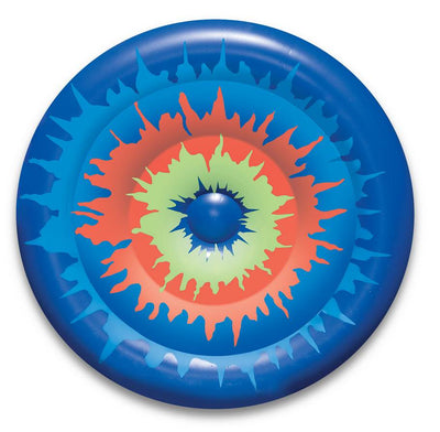 Swimline 90502 Swimming Pool Tie Dye Inflatable 65" Island Tube w/ 12V Air Pump
