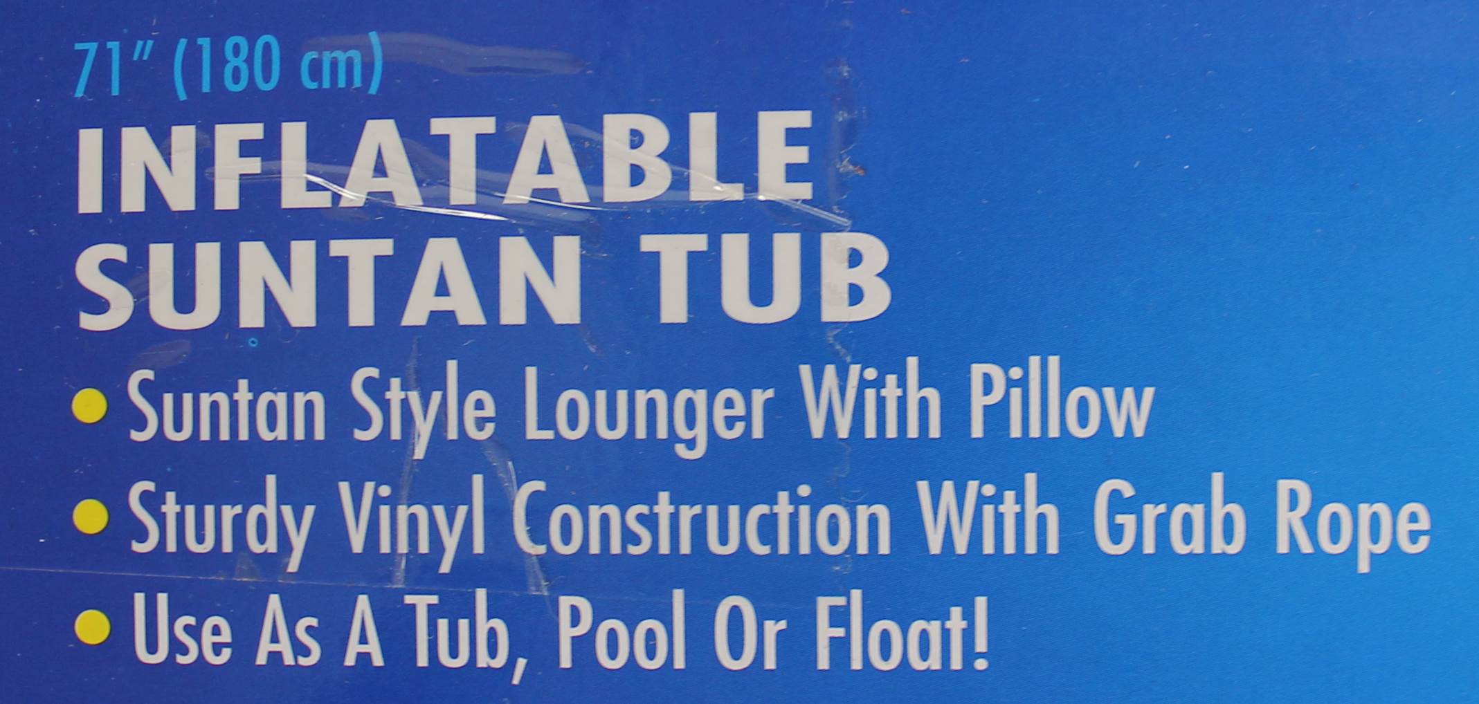 Swimline 9052 71" Swimming Pool Inflatable Tub Lounger w/ 12 Volt Air Pump